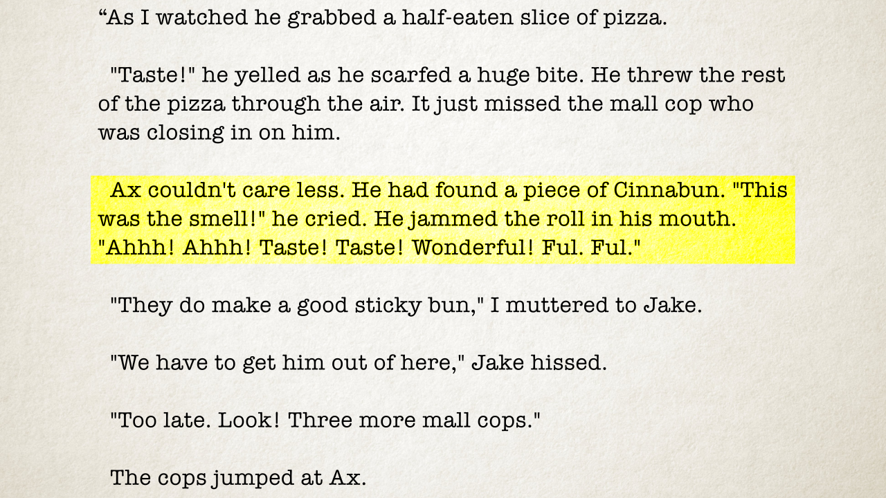 An excerpt from Animorphs book 5.